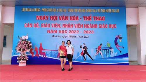 Trường mầm non Dương Xá tham gia ngày hội văn hóa thể thao CBGVNV ngành giáo dục huyện Gia Lâm năm học 2022 - 2023